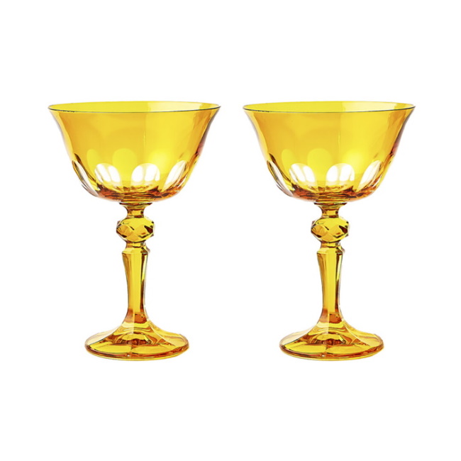 리알토 쿠페잔 세트 Rialto Coupe Glasses (Set of 2) Ginger