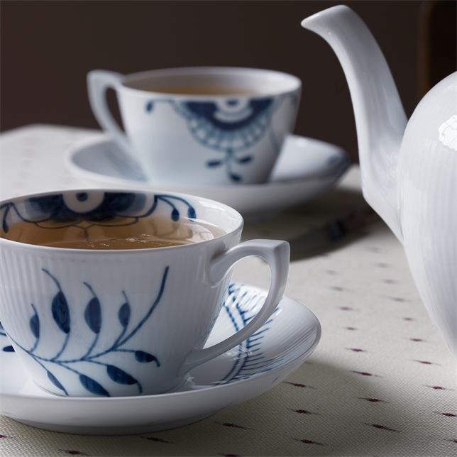 로얄코펜하겐 블루 메가 티컵&소서 Blue Fluted Mega Teacup & Saucer 280ml