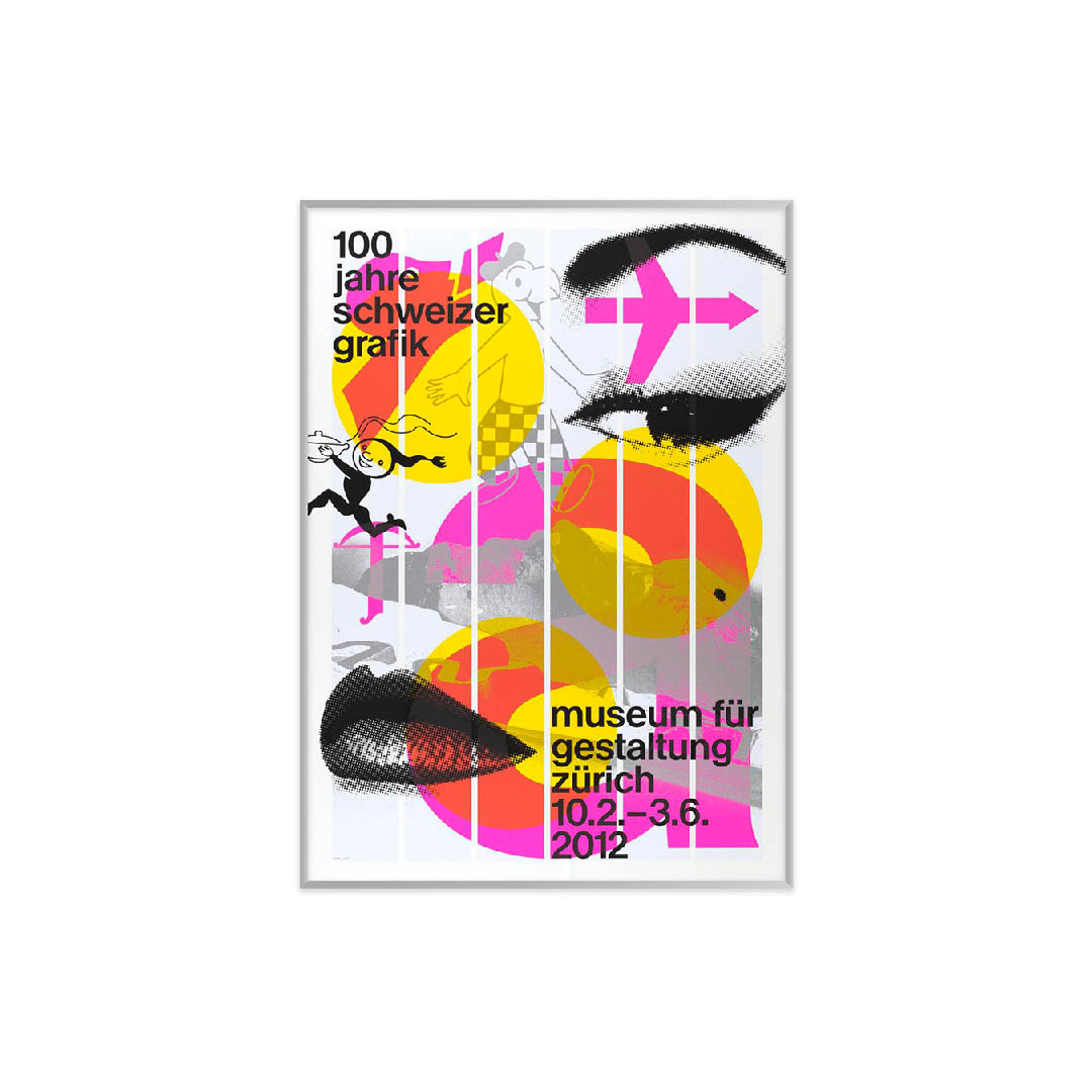마이온프라이빗 인테리어 포스터 [스위스 디자인 포스터] 100 YEARS OF SWISS GRAPHICS (액자포함)