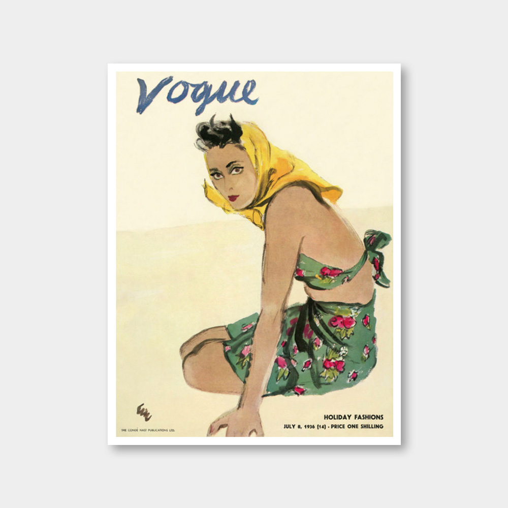 오픈에디션 보그 Vogue July 1936 빈티지 포스터 (액자포함) [3% 적립]