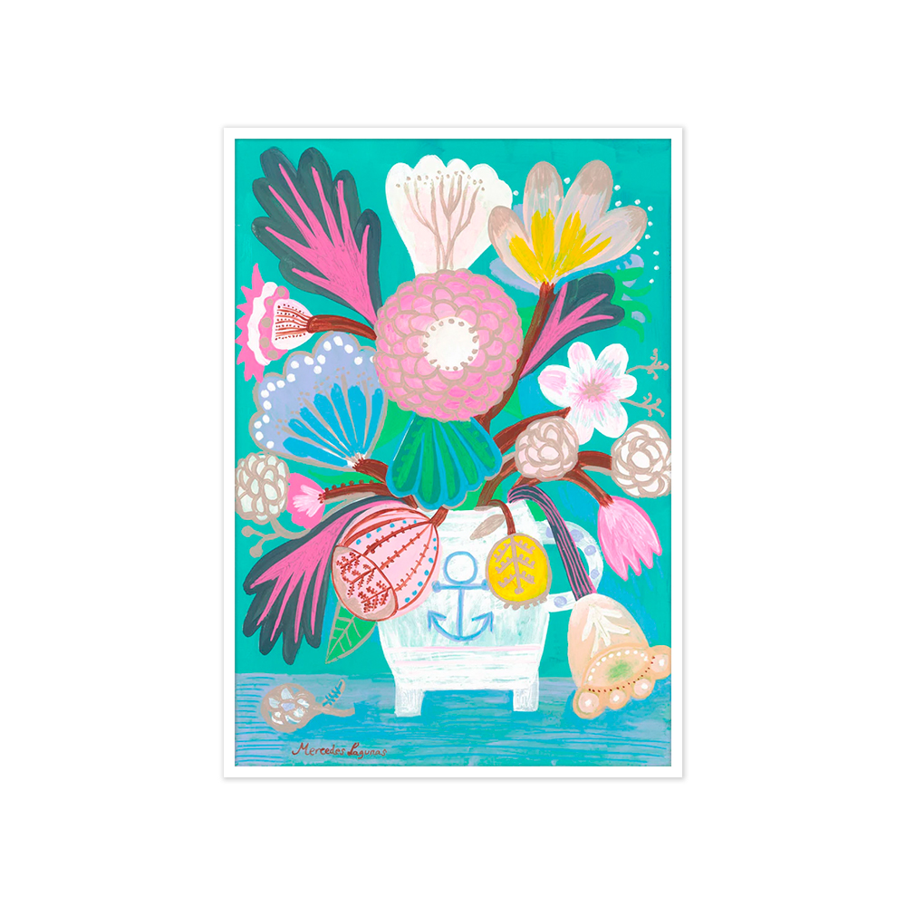 아티쉬 포스터 - 메르세데스 라그나스 FLOWERS IN A SAILOR JAR (액자포함) [5% 적립]