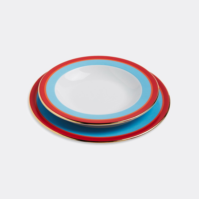 라 더블제이 레인보우 디너 세트 Rainbow Azzurro Soup & Dinner Plate