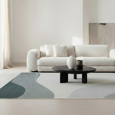 (12월특가) 데이드리머 리프 웨이브 먼지없는 사계절 단모 거실러그 B - 3sizes (-12/31)