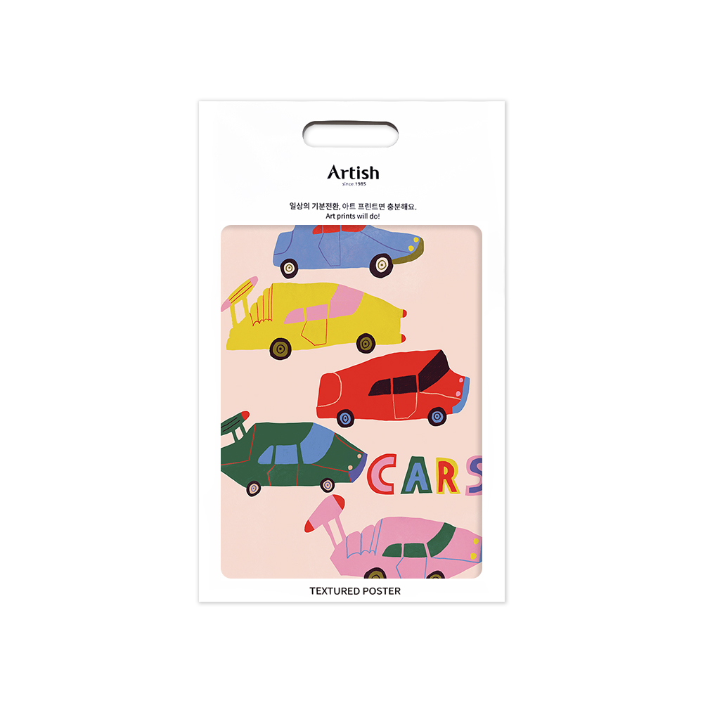 아티쉬 A3 텍스쳐드 포스터 - 모니카 포스버그 Colourful Cars