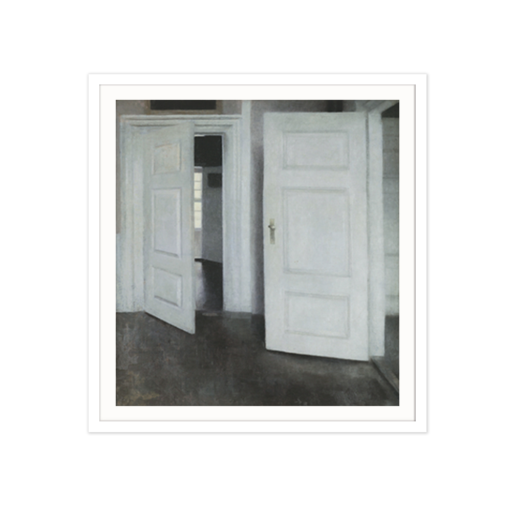 아티쉬 포스터 - 빌헬름 함메르쇼이 White doors, Strandgade 30 (액자포함) [5%적립]