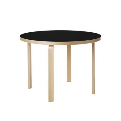 (리빙패밀리세일) 아르텍 알토 라운드 테이블 Artek Aalto Table Round 90A Black/Birch