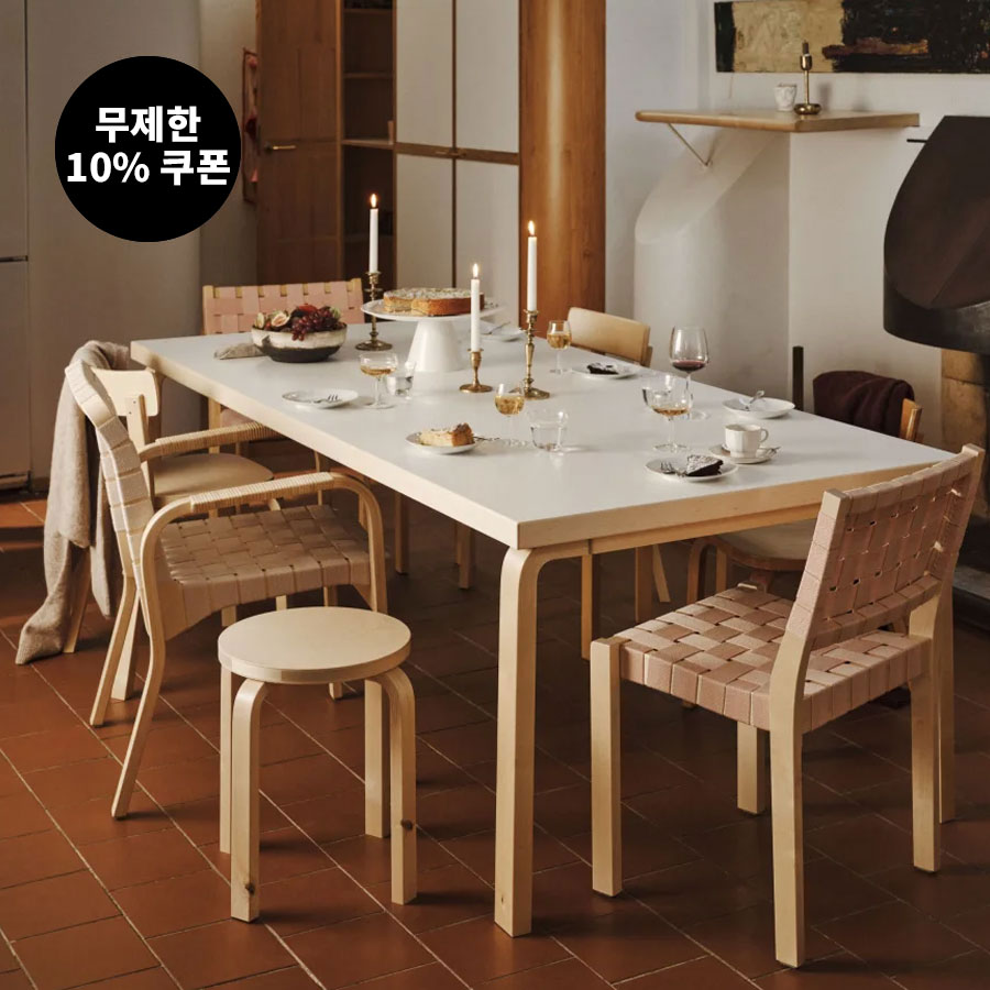 (8월특가) [빠른배송] [누구나 무제한 10% 쿠폰] 아르텍 알토 테이블 80A Artek Aalto Table Rectangular 80A