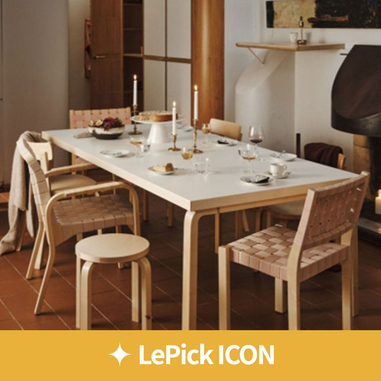 (르픽ICON) [빠른배송] 아르텍 알토 테이블 80A Artek Aalto Table Rectangular 80A