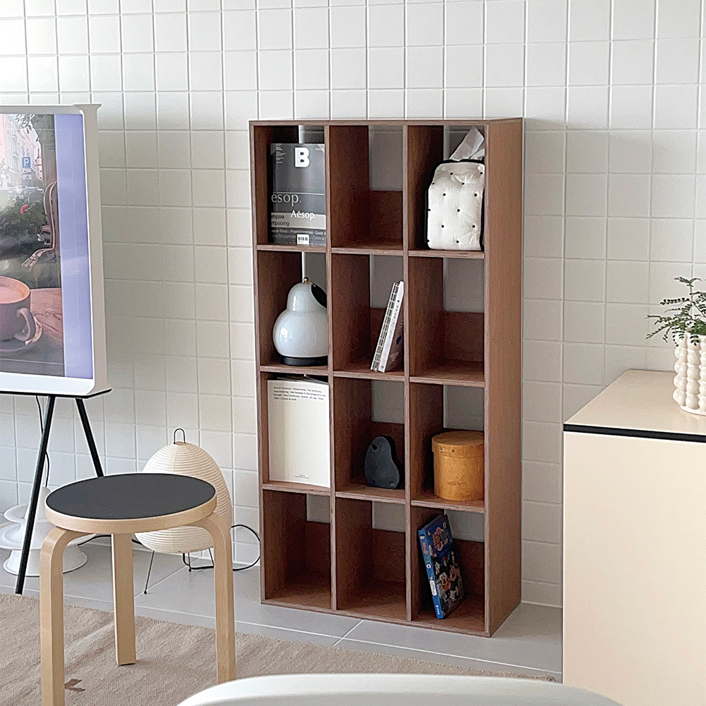 오그레 우드 책장 3x4 (세로형)