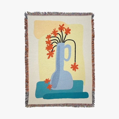 모닝눈나잇 블루베이스 우븐블랭킷 BLUE VASE BLANKET