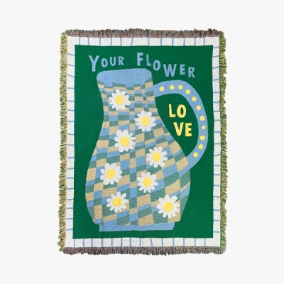 모닝눈나잇 체크데이지 우븐블랭킷 CHECK DAISY BLANKET