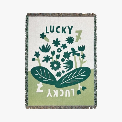 모닝눈나잇 럭키그린 우븐블랭킷 LUCKY GREEN BLANKET