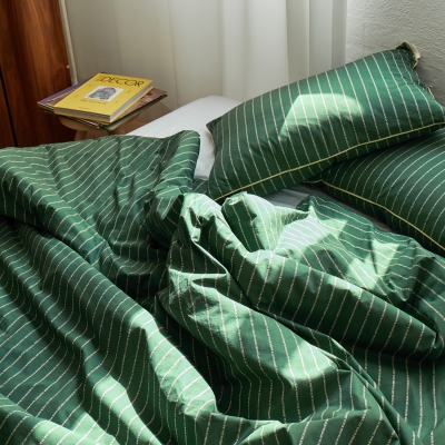 세이투셰 Pin-stripe Duvet Cover (Green) 핀스트라이프 듀벳 커버 (그린)