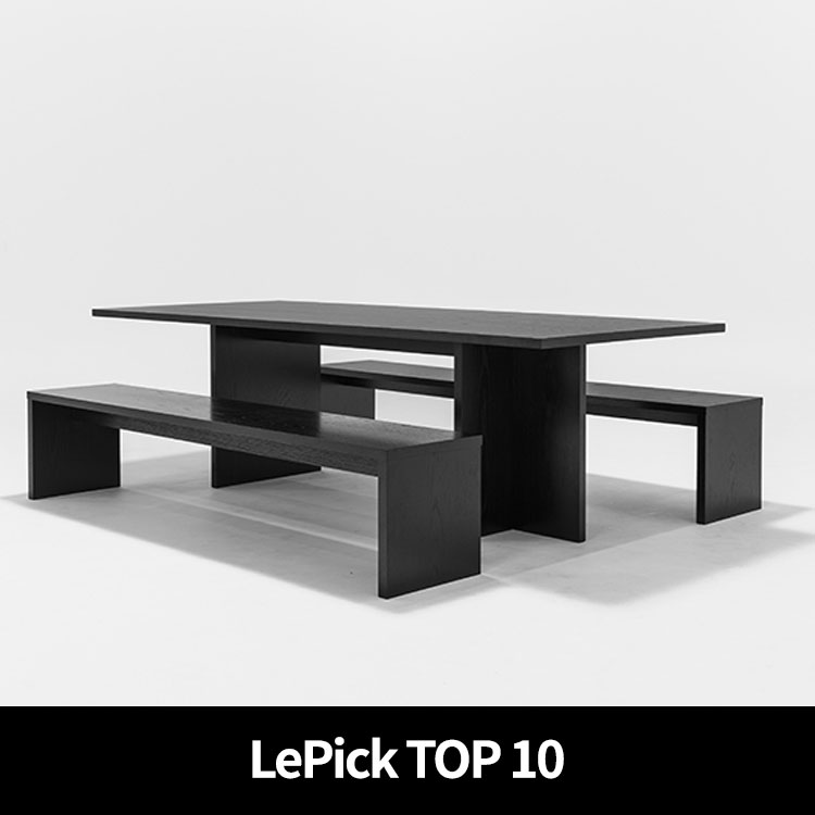 (르픽TOP) [10만원 적립] 플로티카 칼럼 테이블 6인 SET (테이블1 + 벤치1)