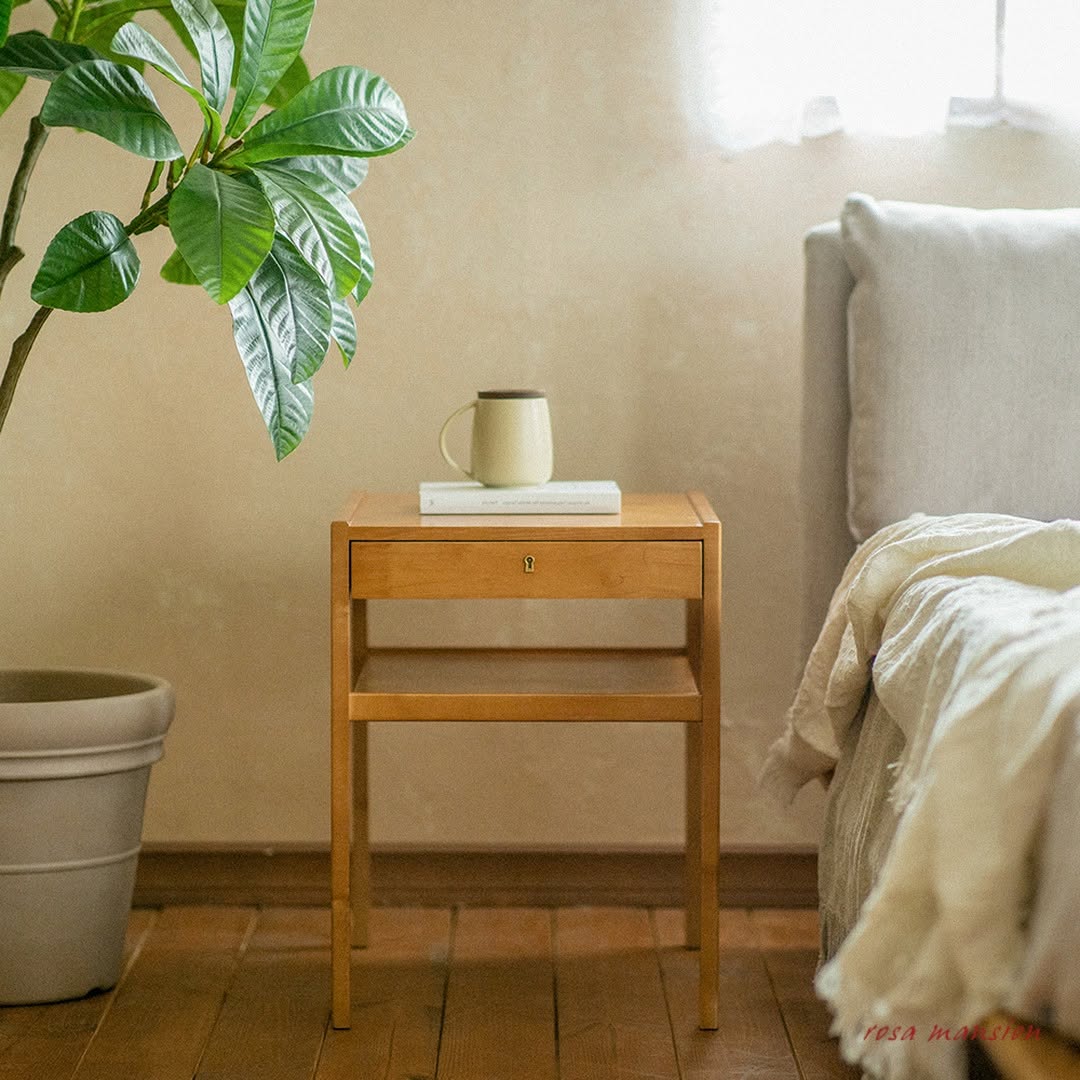 (12월특가) [쿠폰] 장미맨숀 셀린 원목 협탁 01