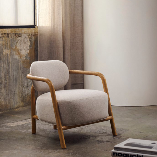 [단독쿠폰] 케이브홈 멜키 베이지 솔리드 라운지체어