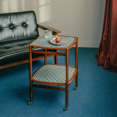 (11월특가) 장미맨숀 리브 트롤리 01 (브라운) 2단 웨건 카트