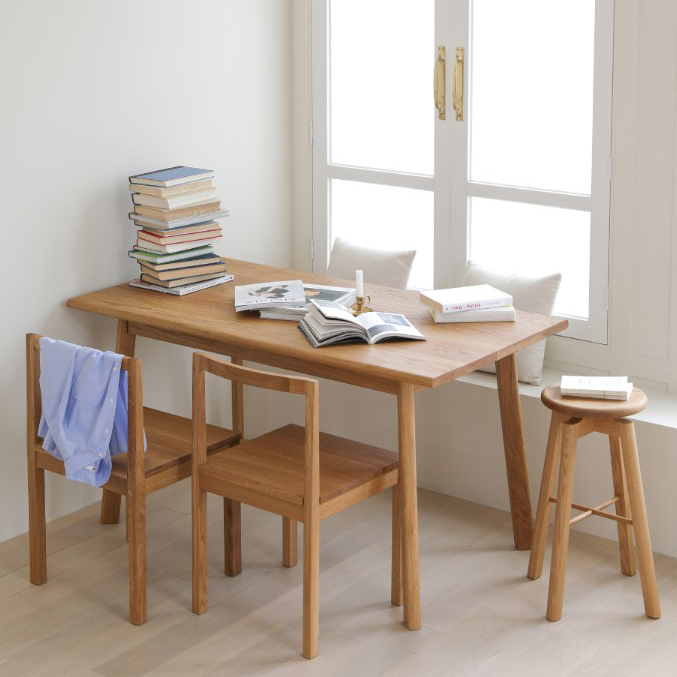 AGO STUDIO 어고 스튜디오 필로우 4인 오크 테이블 W1450