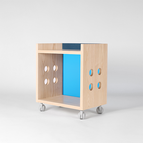 (블랙프라이데이) 스튜디오 하 Ando_01 Side Table (Blue) Ash wood