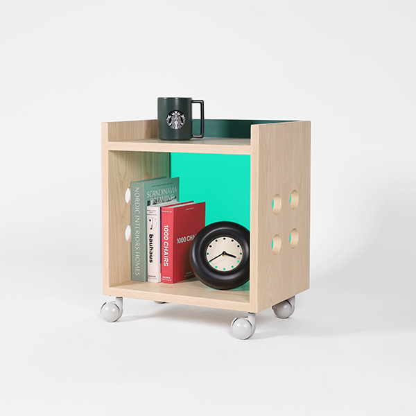 (블랙프라이데이) 스튜디오 하 Ando_01 Side Table (Green) Ash wood