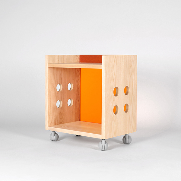 (블랙프라이데이) 스튜디오 하 Ando_01 Side Table (Orange) Ash wood