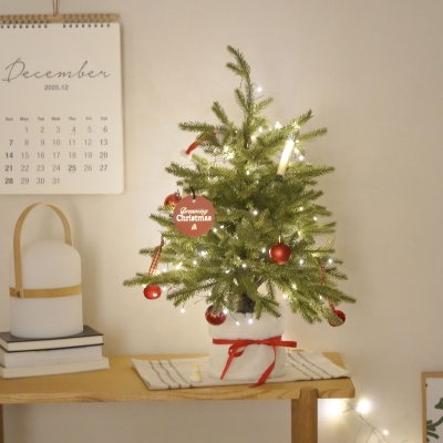 아티파티 2way 호텔식 미니 크리스마스 팟 트리 PE100 커버 포함 - 60cm