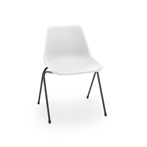 (11월특가) 힐레 폴리사이드 체어 화이트 쉘 블랙 프레임 HILLE Polyside Chair Black Frame