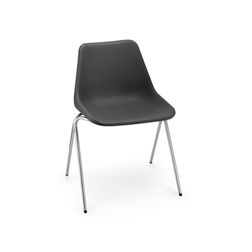 (11월특가) 힐레 폴리사이드 체어 블랙 쉘 크롬 프레임 HILLE Polyside Chair Chrome Frame