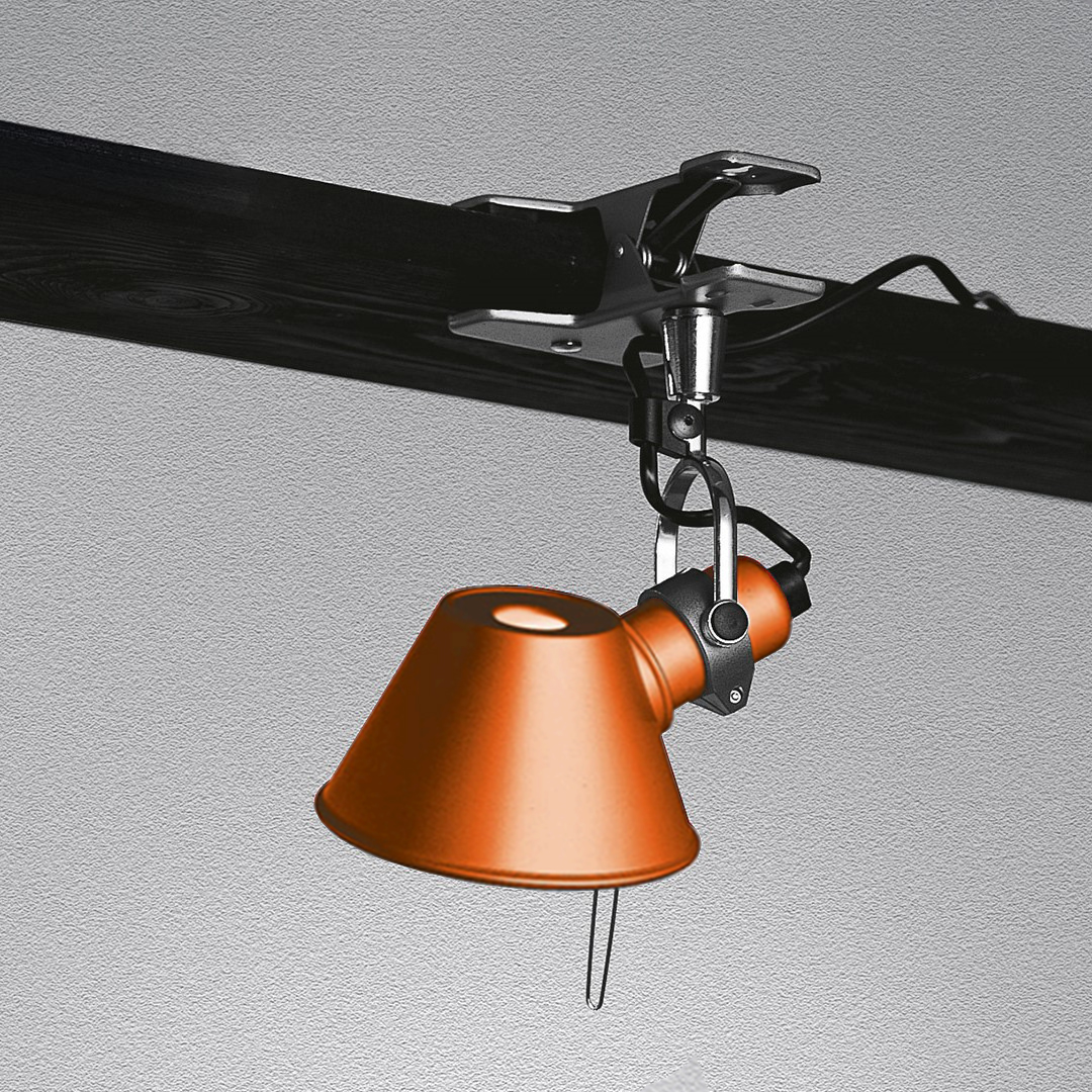 (11월특가) 아르떼미데 톨로메오 마이크로 핀자 테이블램프 오렌지 (집게조명)