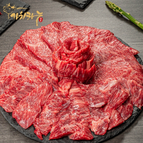 [가치하누] 한우투뿔 갈비살 모듬한판1,1kg 갈비살500g+특수부위600g (앞치마살+업진안살+삼각살) 시즈닝+올리브오일 무료증정