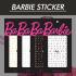 [Barbie] 알파벳B 49,50,70,71 바비 네일스티커 (6x9)