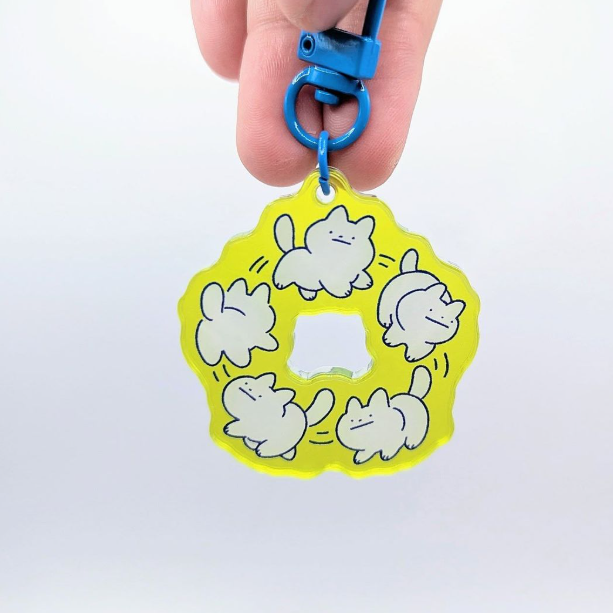 반투명 유광 아크릴 키링