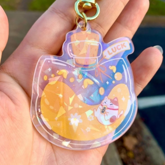 반짝이 아크릴 키링