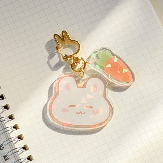 [대량 도매] 반투명 홀로그램 아크릴 키링 100개 이상