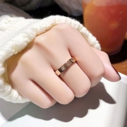 미르보석 5MM  다이아몬드 써지컬스틸 반지 하이버전 골드링 주얼리 반지  s1254