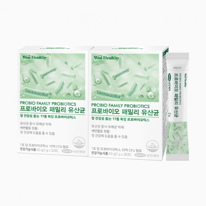 위시헬씨 프로바이오 패밀리 유산균 2개월분 2박스