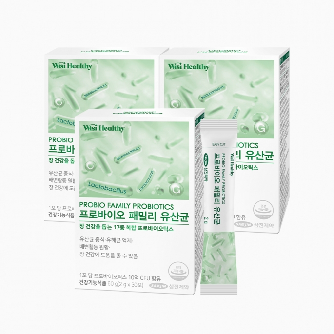 위시헬씨 프로바이오 패밀리 유산균 3개월분 3박스