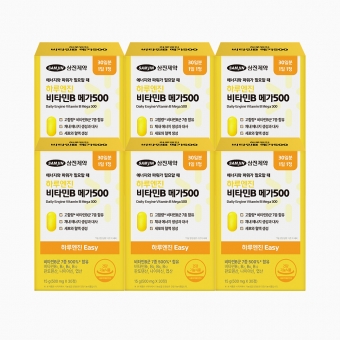 삼진제약 하루엔진 Easy 비타민B 메가500 30정 x 6박스(6개월분)