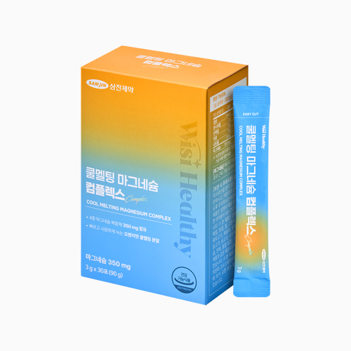 [삼진제약] 위시헬씨 쿨멜팅 마그네슘 콤플렉스 30포 1개월분