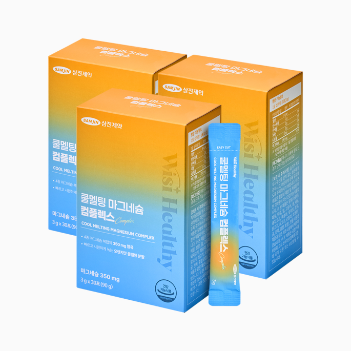 [삼진제약] 위시헬씨 쿨멜팅 마그네슘 콤플렉스 30포 3박스