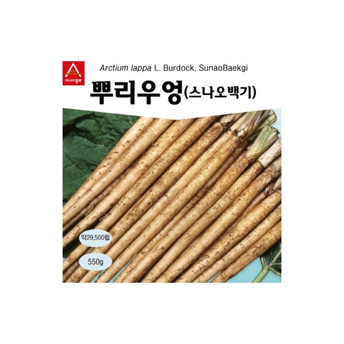 민속채소씨앗 스나오백기 (550g) - 뿌리 우엉