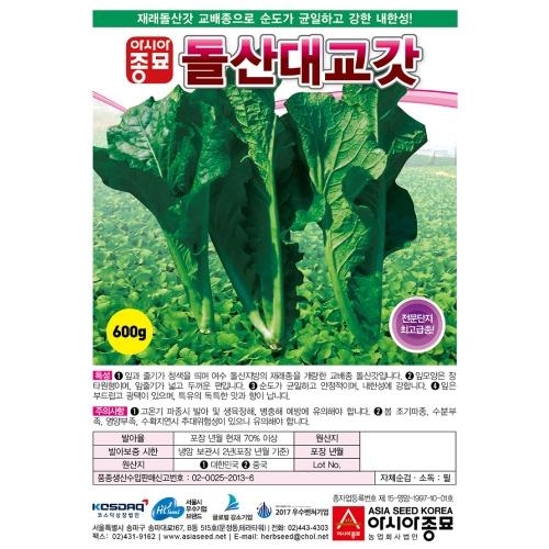 민속채소씨앗 돌산대교갓 (7g)-강한 내한성