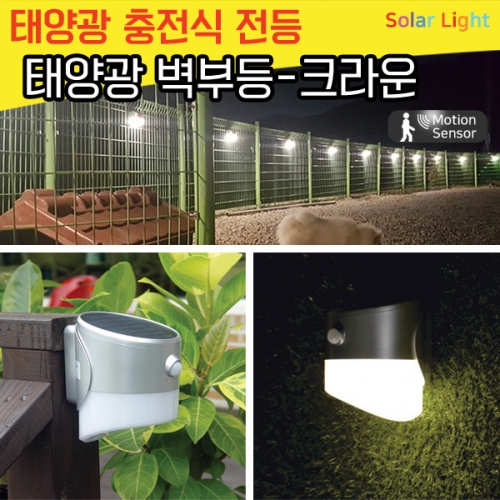 [조이가든]태양광 LED 벽부등 크라운