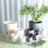 세경팜 저면관수 자동급수 원형 화분 공기정화식물 다육이 사무실용