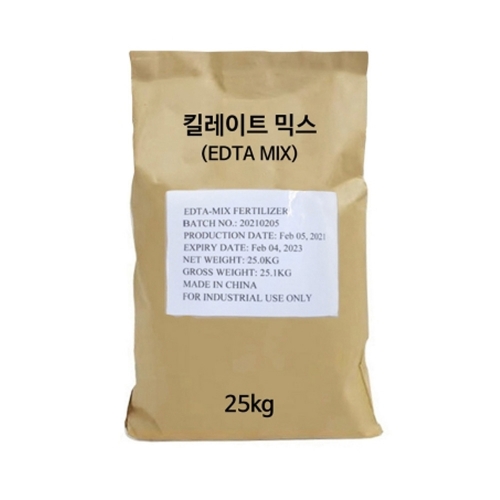 킬레이트믹스 EDTA Mix 수용성 비료원료 고품질 고농도 미량요소 흡수 25kg