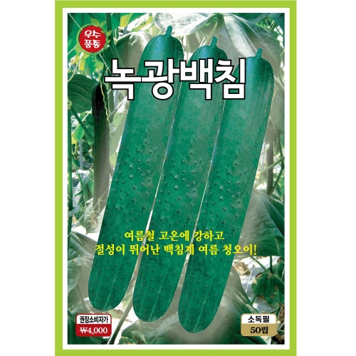 KS종묘 녹광백침 50립 오이 씨앗 종자