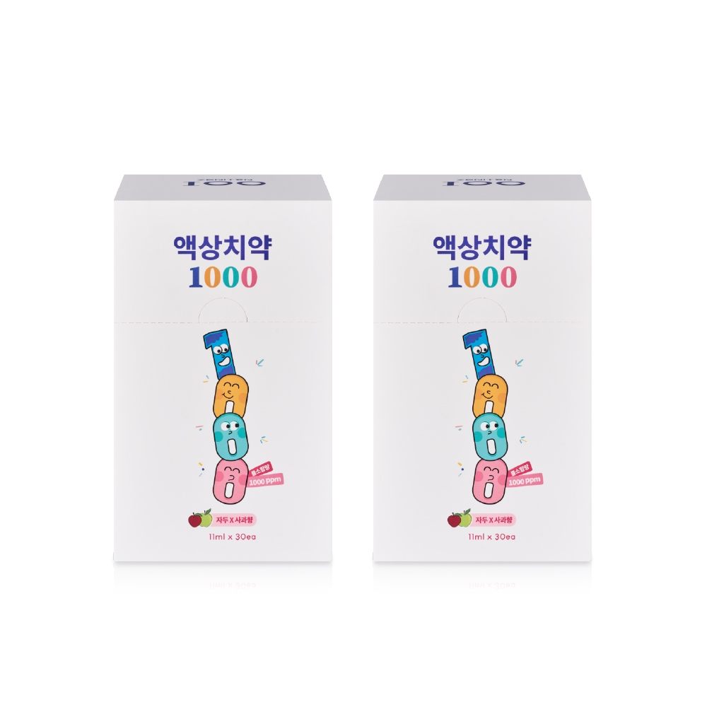 제니튼백액상치약 백가글 스틱 사과자두향 11mL X 30개입, 2box (어린이 고불소 가글)