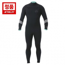 젯파일럿 남성용 웻슈트 X1 4x3 체스트 집 전신 - 그레이 헤더 (JA19162)