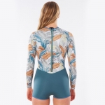 Rip Curl WSPYCW G-Bomb 1mm L/SL Boyleg Spring Suit - Green (립컬 쥐밤 1미리 보이레그 여성 스프링 슈트)
