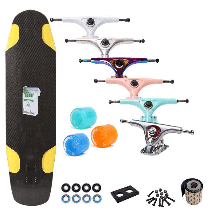 [커스텀 컴플릿-롱보드] LM. Carbon Cigarette 36+트럭(로그or페리스or칼리버)+휠+파츠+그립테입